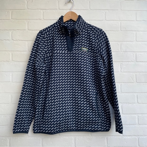 L. L. Bean Women’s Synchilla Pullover Sweatshirt Rare Print - Picture 1 of 6
